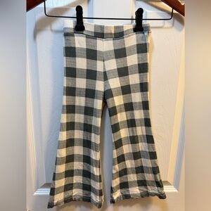 Kate Quinn Kids Harvest Green Checkered Flare Pants